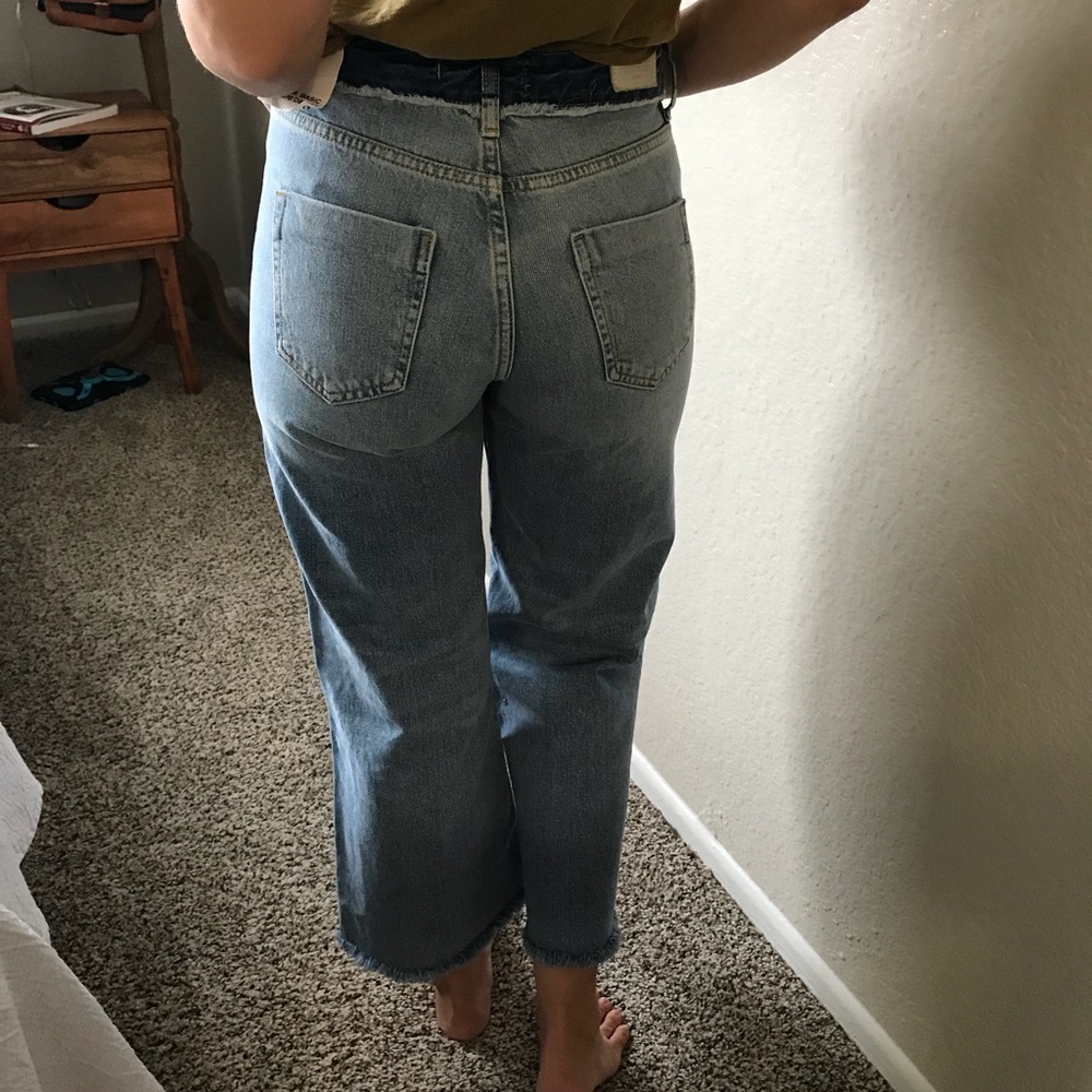 NWT Zara Wide Leg High Rise Denim - Picture 8 of 8